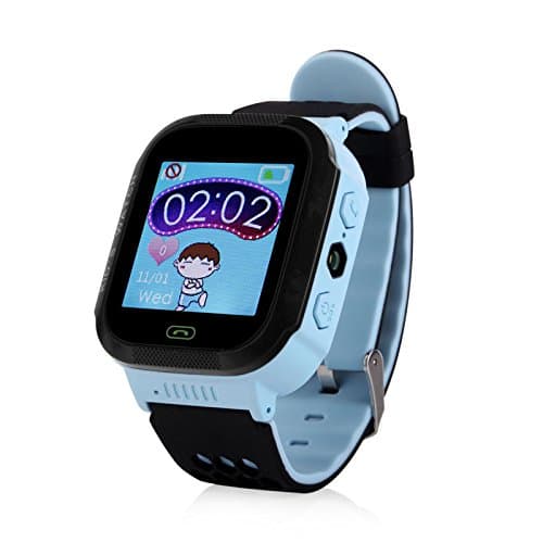 Sanstelo Kids GPS Smart Watch Q80 with Sim Card Support Emergency Call 2MP Front Camera 1.44" Colour Touch Screen for Boys Girls (Blue)