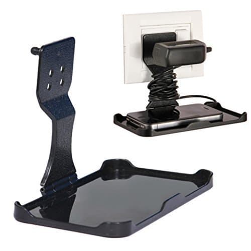 YuMart Plastic Foldable Mobile Charging Stand for Home and Travel (Black, MG3)