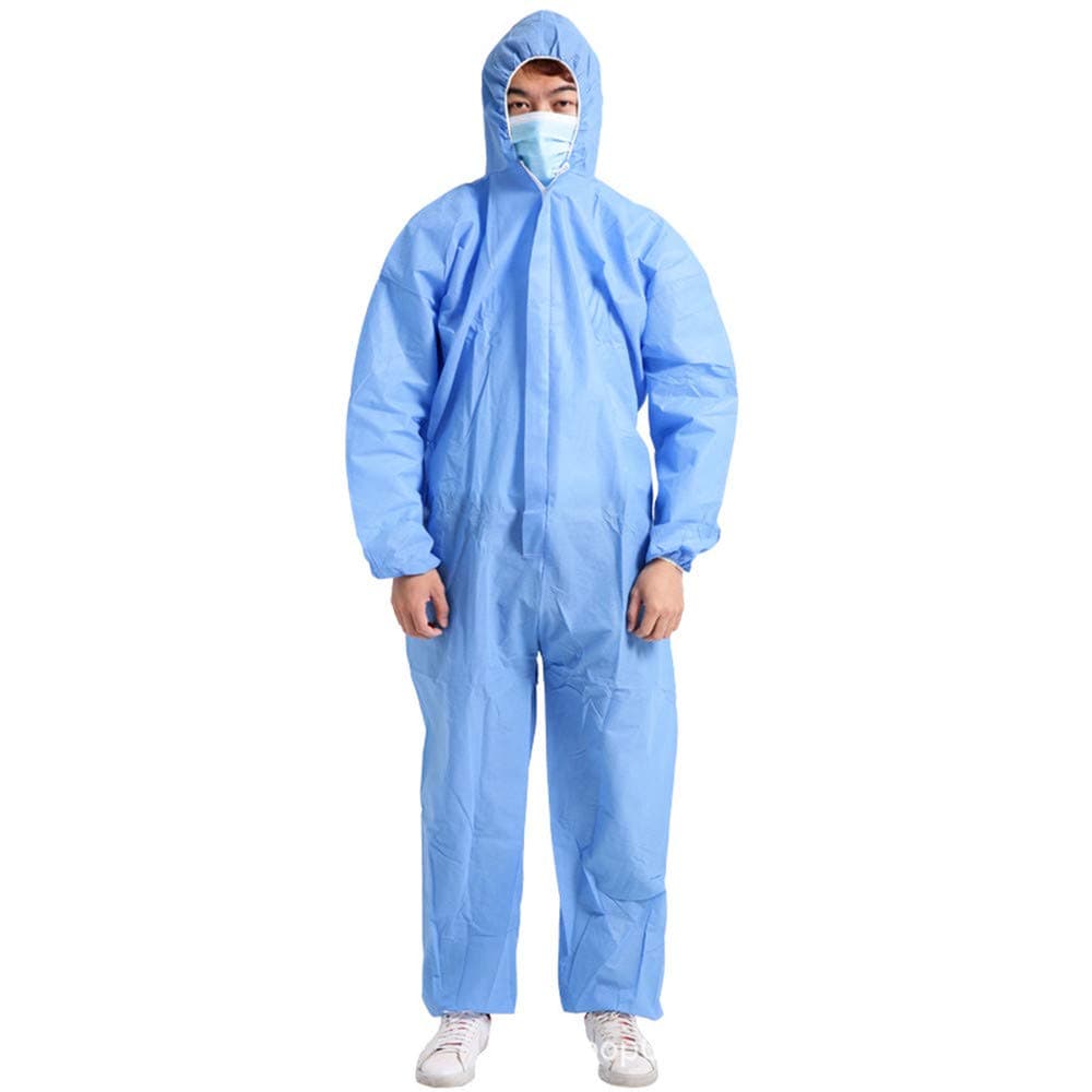 Xiaolizi 10pcs Disposable oil-resistant anti-virus spray overalls, non-woven thickened, full body waterproof suit,M
