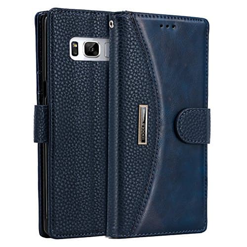 Samsung Galaxy Note 8 Case Wallet,IDOOLS Flexible PU Premium Leather [Card holder] Galaxy Note 8 Cover,ID Holder Drop Proof,Protective Case For Galaxy Note 8,Deep blue