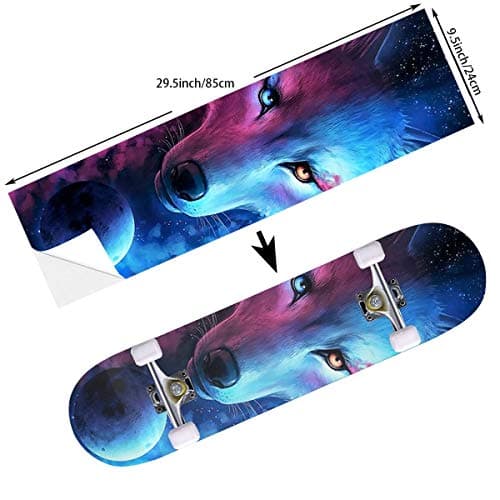 STREET FFX Skateboard Cruiser Deck and Balance Board Stickers Decals - 9.5 x 33.5 Inches