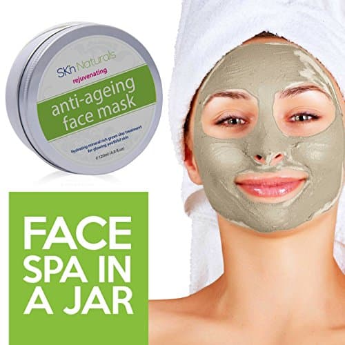 Collagen Face Mask for Reducing Fine Lines & Wrinkles - 100% Natural Clay Facial Mask - Hydrating, Moisturising & Pore Reducing for Dry or Aging Skin - Facial Mask for Women, Men & All Skin Types
