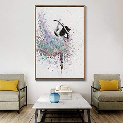 IGZAKER Modern Minimalist Abstract Oil Canvas Painting Ballerina Beauty Art Poster Nordic Decoration Wall Pictures for Girl's Room 50x70cm No Frame