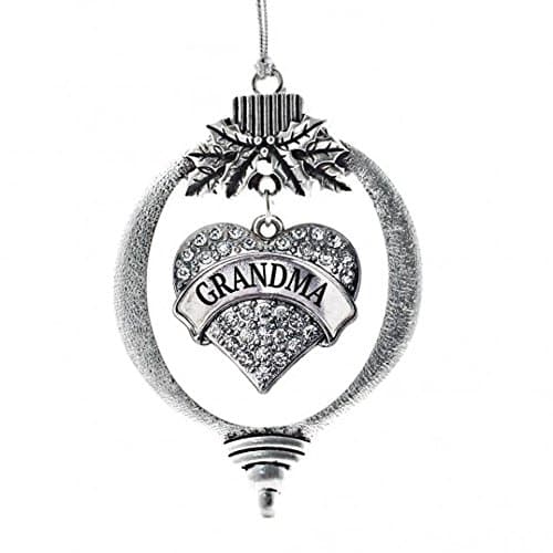 Madsportsstuff Christmas Ornament With Crystal Grandma Heart Charm