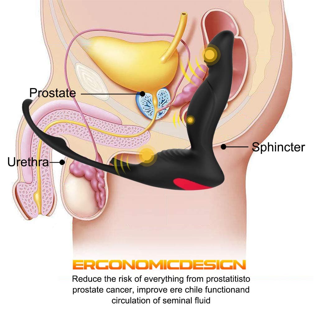 USB Rechargable Waterproof Pleasure Remote Prostata Device Massaging Male Quiet Stimulor Dual Motor Próstǎte Massage Vǐbrǎtǒr Family Health Sports Equipmen Vibartion Handheld