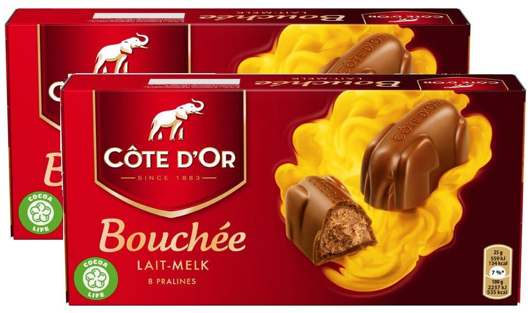 Cote d’Or Bouchee Premium Belgian Milk Chocolate, 200g/7oz (Pack of 2)