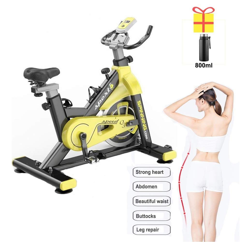 LiChenYao Indoor Cycling Exercise Bike, Send Stainless Steel Kettle, 20 Kg Flywheel, Adjustable Seat, Home Fitness Training Pedal Exercise Bike
