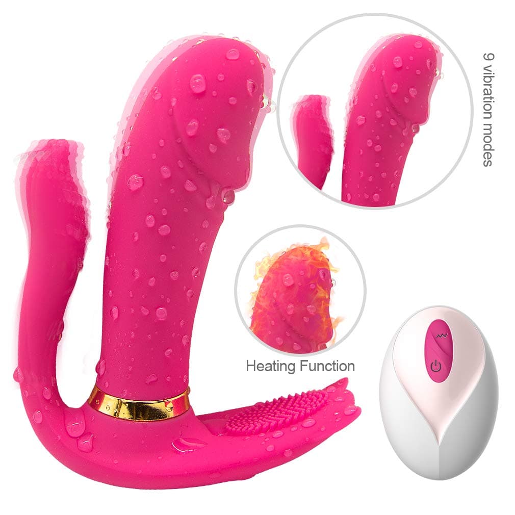 Wearable Vibratiing &Stimulating Powerful Vibration Silicone Six Things for Adult Women&Men Vibrate Things for Women Six Toys for Women Bullet 9 Speed Heating Function