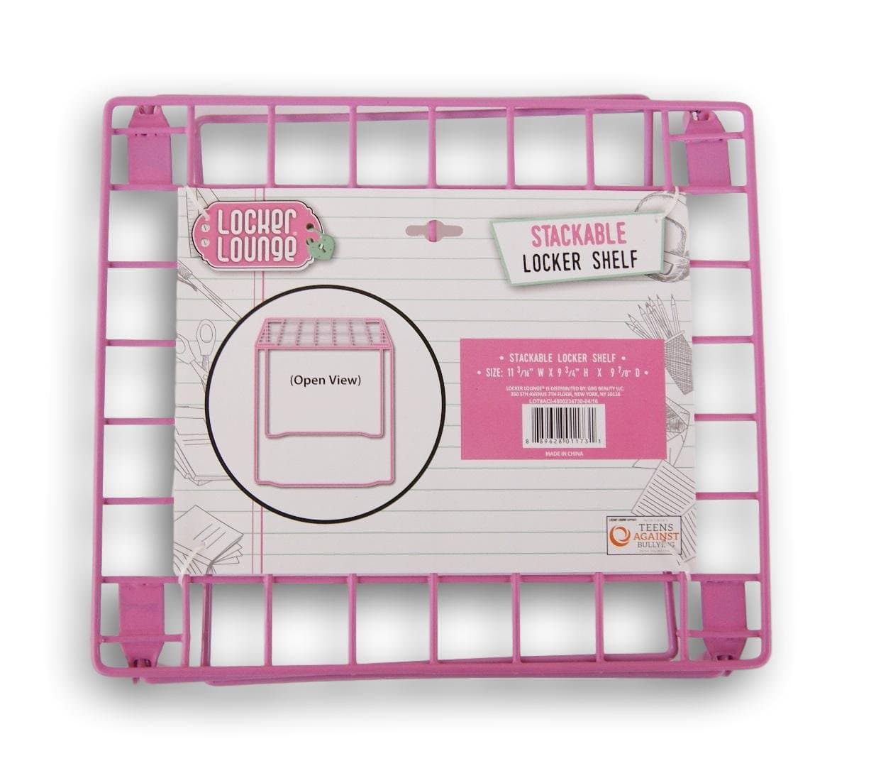 Locker Lounge Stackable Locker Shelf - 11 3/16 x 9 3/4 x 9 7/8 Inches (Pink)