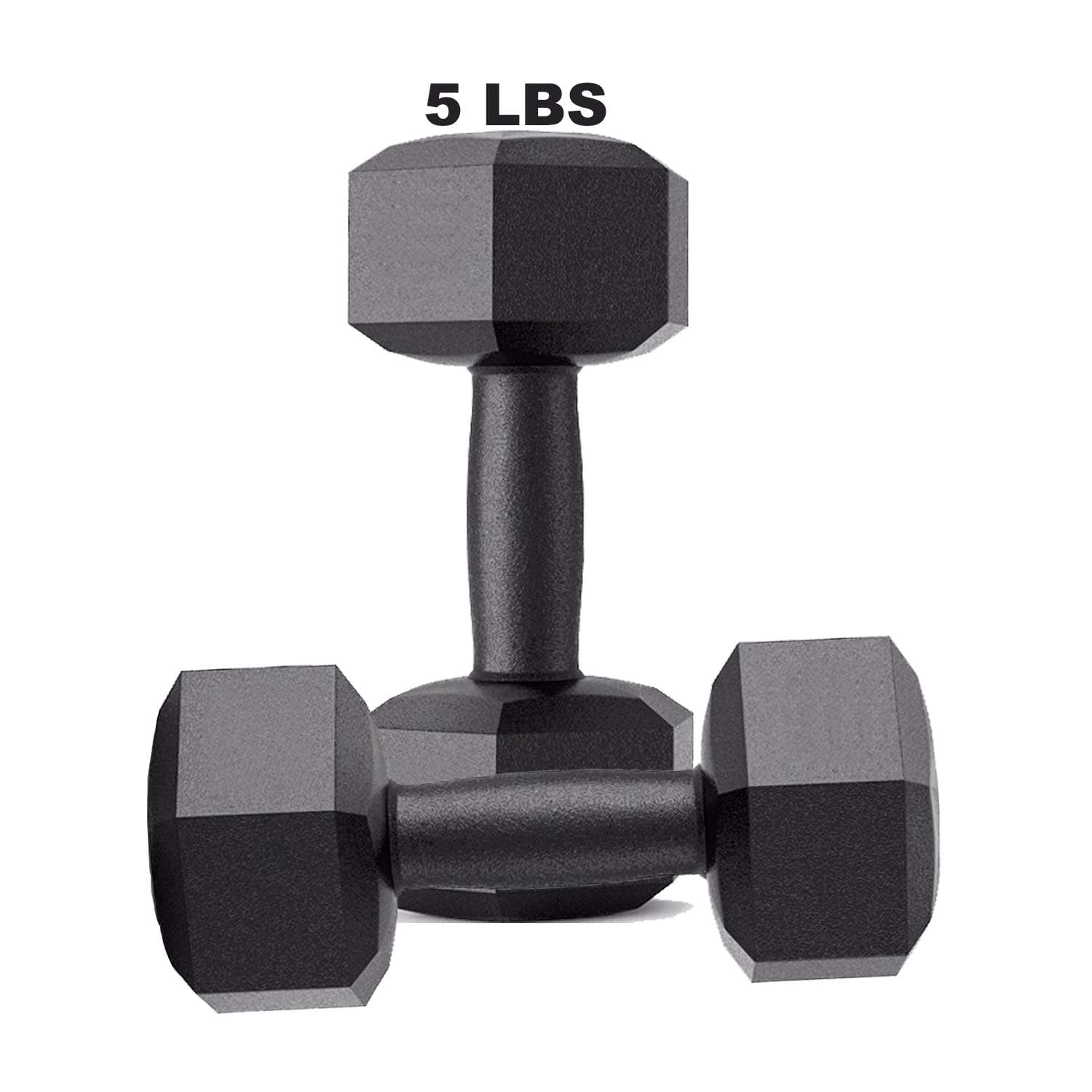 Joopee Rubber Encased Hex Hand Dumbbell Weight - 1 Pair Hex Dumbbells for Strength Training, Weight Loss, Workout Bench, Gym Equipment, and Home Heavy Dumbbells