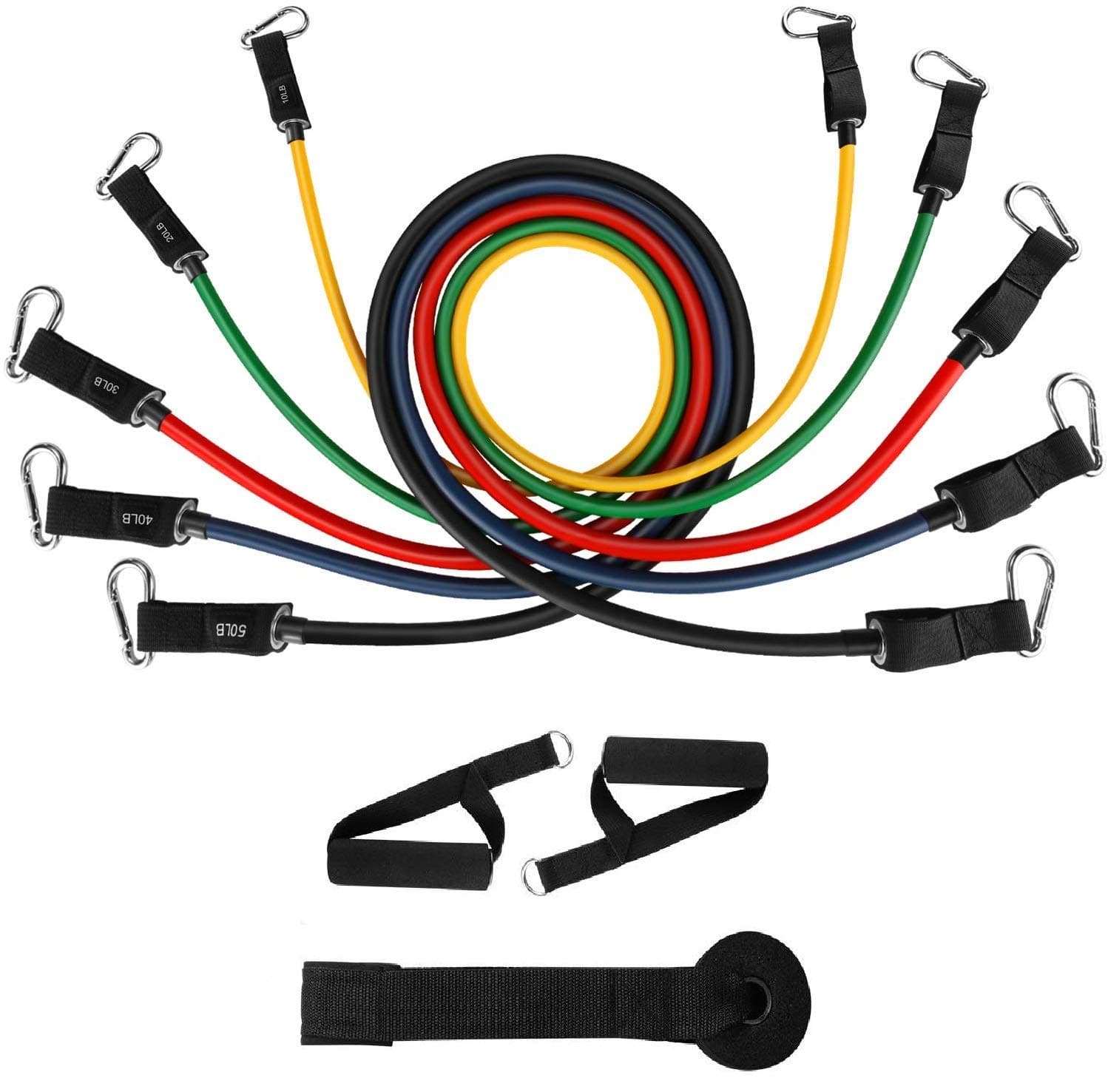 BESTOPE Unisex-Youth A Resistance Bands, 8 Pcs Colorful