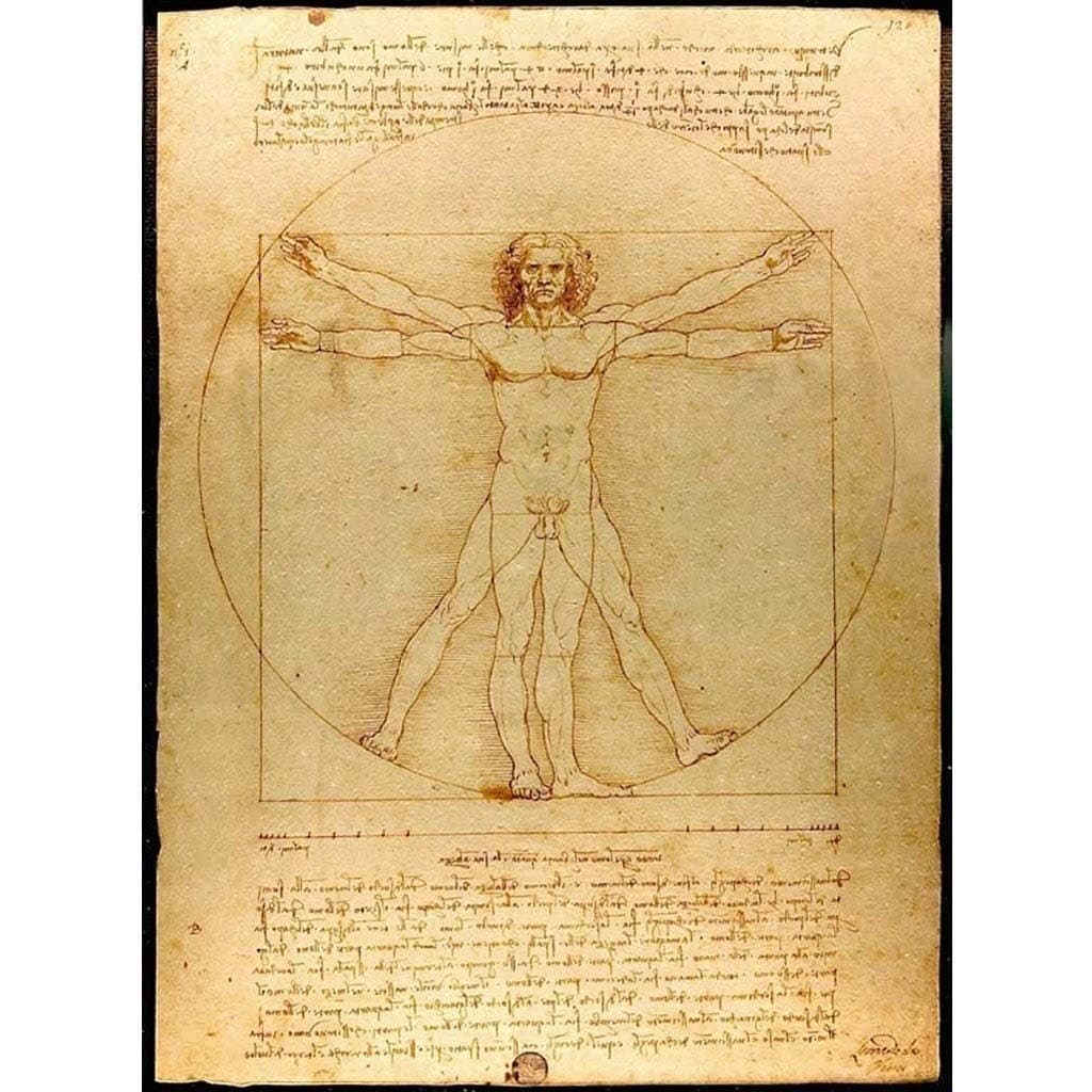 Adult Children Puzzle Toy Mona Lisa's Smile & Vitruvian Man, Da Vinci Masterpieces, Wooden Jigsaw Puzzle Puzzles, Boxed Photography Toys Game Painting for Adults & Kids