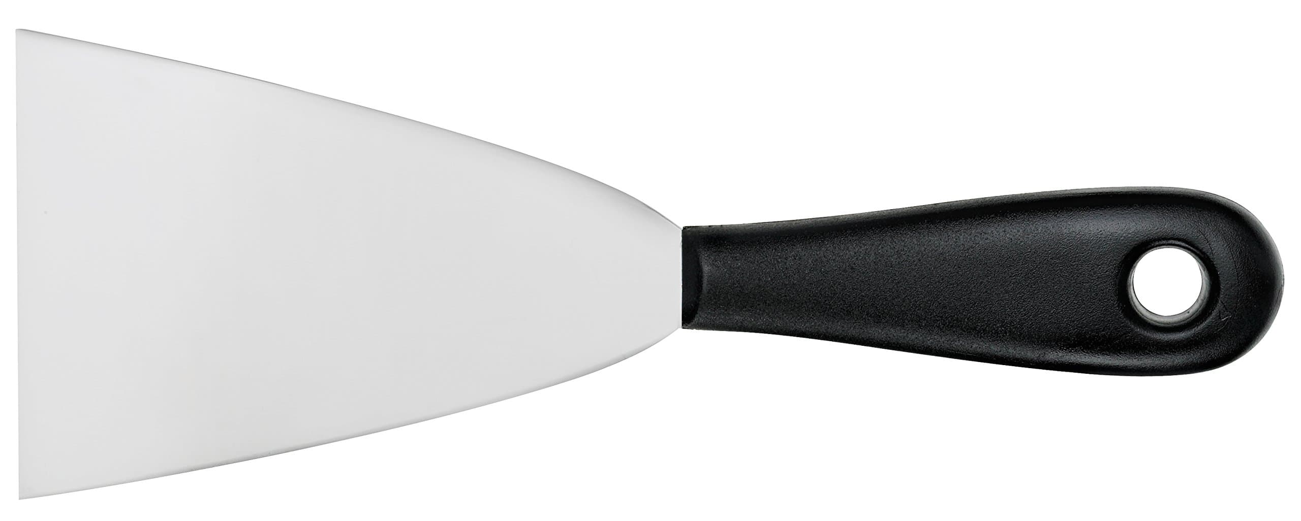 STERNSTEIGER Cleaning spatula with curved blade (multi-purpose turner, cranked blade/wooden handle, blade stainless steel) 8cm