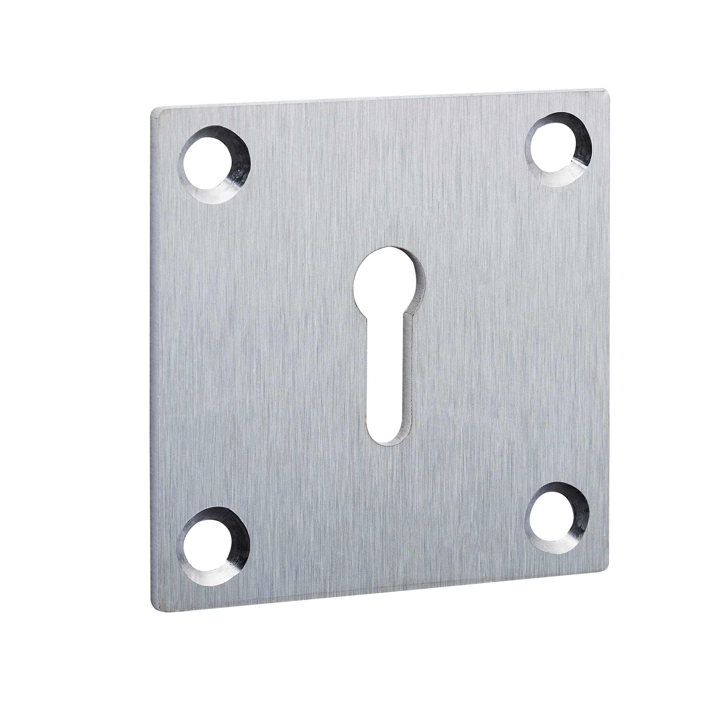 Fire Door Guru® Satin Stainless Steel Square Keyhole Escutcheon Cover - 50 x 50mm - Standard Profile
