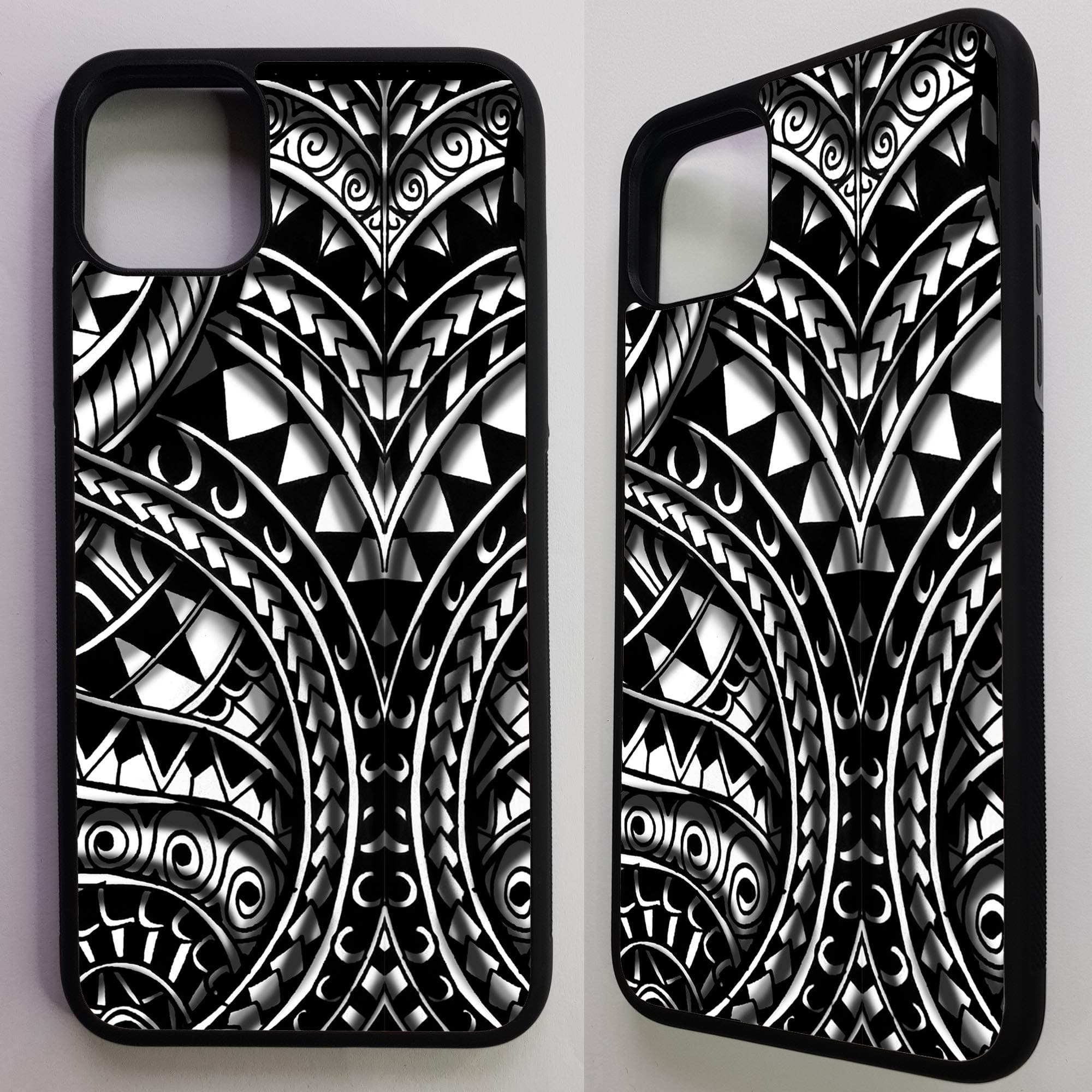 LIKE YOUR FACE Maori polynesian samoan tribal pattern aztec vintage graphic art rubber phone case cover for iphone X Xs max 11 11 pro max (IPHONE X XS)