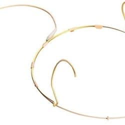 Microphones d:fine 4088 Classic Cardioid Directional Headset Microphone with Hardwired TA4F Connector, Dual-Ear, 100Hz-20kHz, Beige