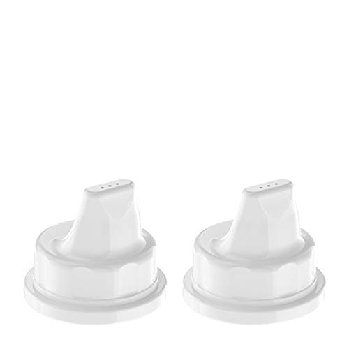 Sippy Caps for 4-Ounce and 9-Ounce BPA-Free Glass Baby Bottles, 2-Pack, White