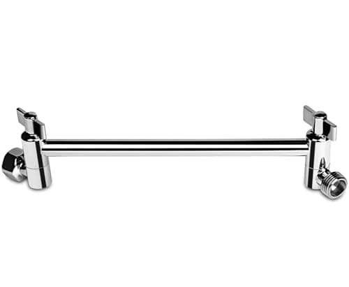 Blue Ocean 11 Inch Shower Arm SA001 Universal Adjustable Height Solid Brass Shower Head Extension Arm, Anti-leak & Rust-Proof
