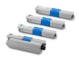 BREIZ- Pack of 4 Ink OKI C301/C321 (BK/C/M/Y) Top-Quality Toner Cartridge for OKI C301DN/C321DN MC332DN MC342DN MC342DNW