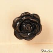 Black Cast Iron Floral Drawer Pulls (set of 6)