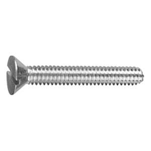 #12-24 x 1-1/4" Slotted Flat Head Zinc Machine Screw, Pack of 3500