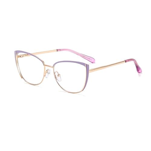 kachawoo Blue Light Blocking Glasses Retro Women Metal Frame Cat Eye Glasses