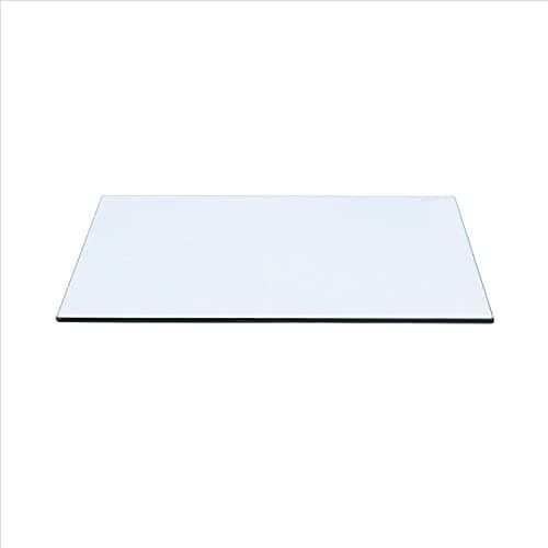 Spancraft 14" x 22" Rectangle Tempered Glass Table Top 3/8" Thick Flat Polish Edge and Touch Corners