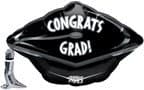 Congrats Grad Cap Black 18" Junior Shape Balloon
