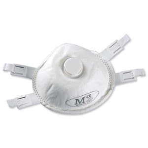 Moulded Mask FFP3V Valved Ref BED130-001-4G1 - Pack 5
