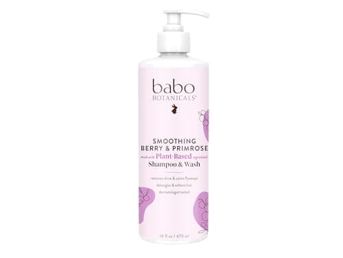 Smoothing 2-in-1 Shampoo & Wash with Natural Berry and Evening Primrose oil, Hypoallergenic, Vegan, For Babies and Kids, Berry Primrose, 16 Fl Oz