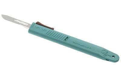 Myco Medical 6008TR-20 Technocut Plus Disposable Safety Scalpel, Retractable, 20 Blade Size (Pack of 10)