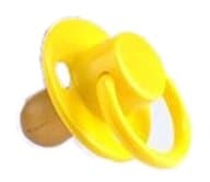 Little Wonders - Latex Cherry Soothers Dummies Pacifiers (1 x Yellow)