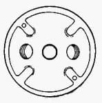 4" Triple Outlet Weatherproof Round Lampholder Industrial, Harware, Tools, Supply
