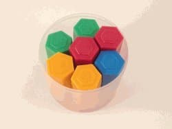 DollarItemDirect Mass, Hexagonal, Plastic, Set 54, Case of 8