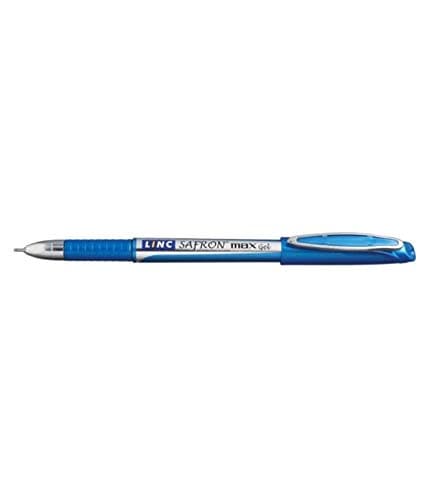 Linc Safron Max Gel Pens | Blue Ink | Pack of 5 Smooth Writing Gel Pens | Use at Work, School or Home