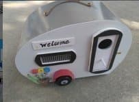 Wooden Trailer Camper Birdhouse BMH13 for Outdoor