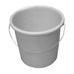 Teko PlasticHousehold Bucket with Metal Bracket, 5 L, White, One Size