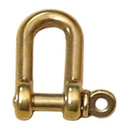 Brass D Shackle 6mm 1/4" Victory Elite FS0080C Made in Italy