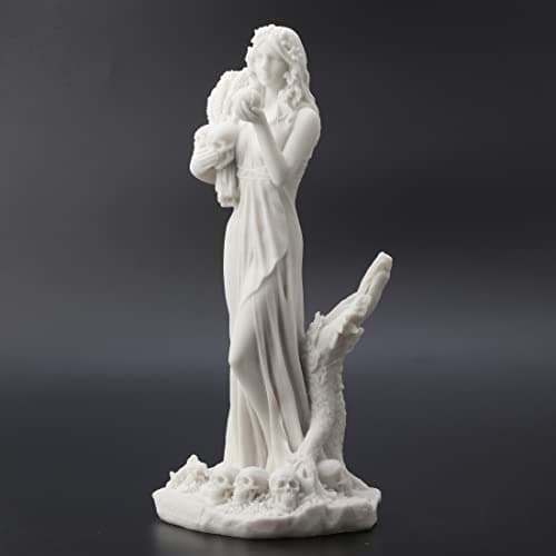 Veronese Design 10 1/4 Persephone Greek Goddess of Vegetation and The Underworld Resin Statue Marble White Finish