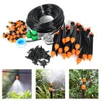 25m Hose 30x Drippers Micro Irrigation Drip System Lawn Sprinkler Water In Ground Garden Watering Irrigation Kit