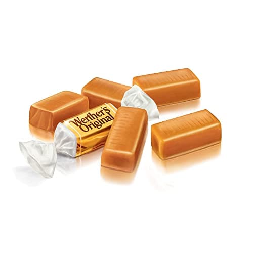 WERTHER'S ORIGINAL Chewy Caramels, 5.0 Ounce Bags (Pack of 12), Bulk Candy, Individually Wrapped Candy Caramels, Caramel Candy Sweets, Bag of Candy