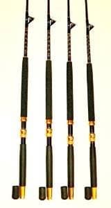 OKIAYA COMPOSIT 30-50LB Blueline Series Saltwater Big Game Roller Rod Set of 4 6FT