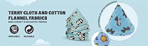 Pee Pee Teepee Camo Blue with Laundry Bag 5 Pieces Baby boy Pee Shield Babyboy Essentials Baby boy for Boys Teepee Pee Shield Pee Covers