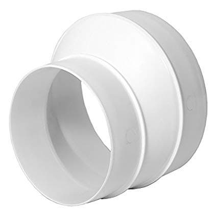 Duct Reducer Round Reducer Duct Fitting Pipe Increaser Reducer PVC DWV (Drain, Waste and Vent) Reducing Coupling (Plastic, 5" to 4")