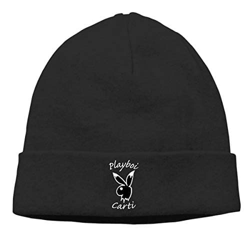 WangSiwe Playboi Carti Beanie Caps Skull Cap Knitting Hat Warm Winter Hedging Cap for Men Women Black