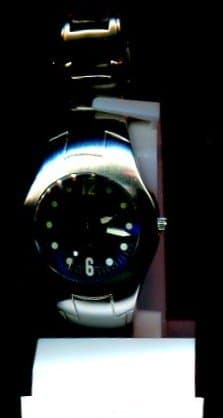 EUROTECH QUARTZ ANALOG WATCH WITH LUMINOUS HANDS/STAINLESS STEEL WRIST BAND