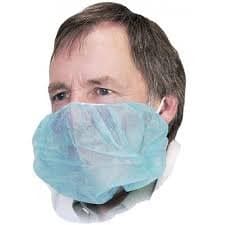 Disposable Medical Non Woven Beard Mask Blue Color Pack of 100 Pieces