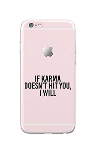 Replacement for iPhone 7 Plus - Durable Slim Case -If Karma Doesn't Kill You - I Will - Quotes - Cute - Fun Quotes - Funny - Sassy - Sassy Quotes - Teenager
