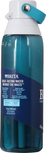 Brita Water Bottle with Filter, 26 Ounce Premium Filtered Water Bottle, BPA Free, Sea Glass