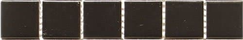 Xiamen Sanwon Black Mosaic Border Tiles 4.5x28.5cm Black Ceramic Gloss Tile - 1 piece